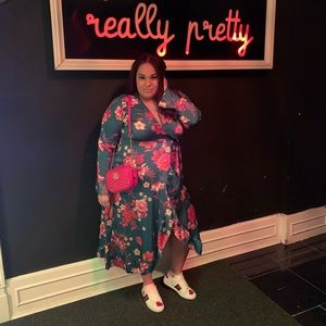 Floral Wrap Dress (size 18)